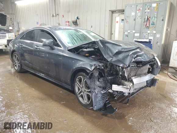 2015 Mercedes-Benz CLS 400 with VIN WDDLJ6HB8FA146478, listed as a Copart auction lot 48974385 with 123,916 mi miles and Salvage title. Bid and sale history available at DreamBid. Image 4.