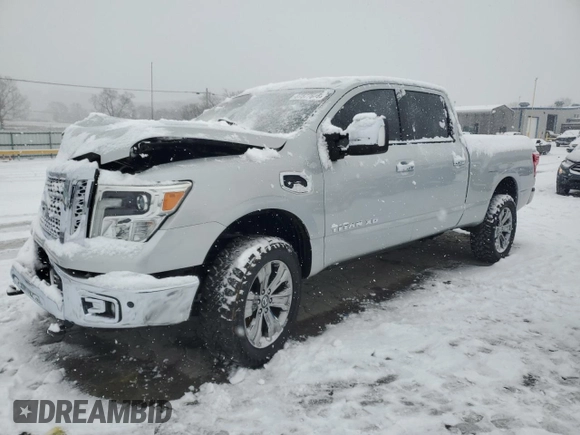2016 Nissan Titan XD PRO-4X with VIN 1N6BA1F49GN511951, listed as a Copart auction lot 87577645 with 116,076 mi miles and Salvage Title. Bid and sale history available at carsss.com. Image 1.