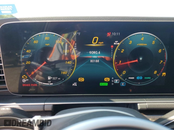 2020 Mercedes-Benz GLE 450 with VIN 4JGFB5KB6LA217594, listed as a Copart auction lot 58564685 with 80,188 mi miles and Salvage title. Bid and sale history available at DreamBid. Image 9.