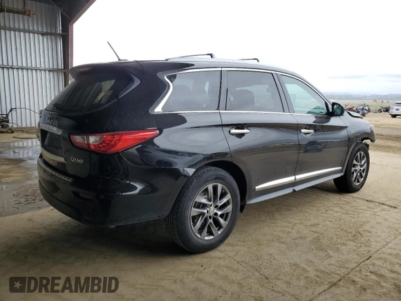 2015 Infiniti QX60 with VIN 5N1AL0MNXFC550987, listed as a Copart auction lot 54273975 with 104,577 mi miles and Salvage Title. Bid and sale history available at DreamBid. Image 3.