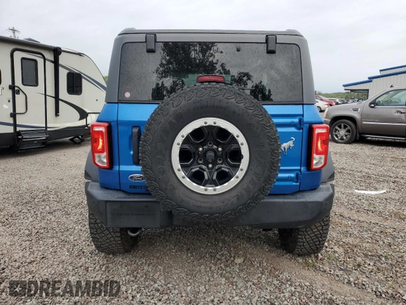 2022 Ford Bronco with VIN 1FMDE5CP6NLA87946, listed as a Copart auction lot 72008544 with 28,405 mi miles and Salvage Title. Bid and sale history available at DreamBid. Image 6.