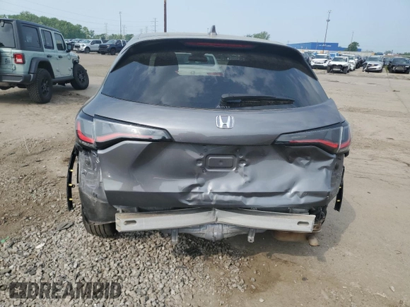 2023 Honda HR-V LX with VIN 3CZRZ2H34PM724332, listed as a Copart auction lot 59351165 with 20,700 mi miles and Salvage title. Bid and sale history available at DreamBid. Image 6.