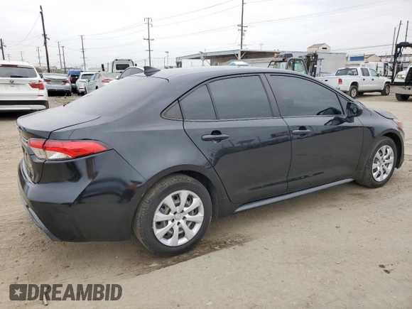 2022 Toyota Corolla LE with VIN JTDEPMAE5NJ215149, listed as a Copart auction lot 55515325 with 107,990 mi miles and Salvage Title. Bid and sale history available at carsss.com. Image 3.