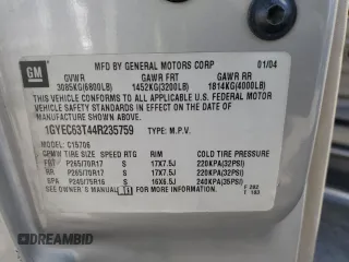 2004 Cadillac Escalade z VIN 1GYEC63T44R235759, wystawiony jako Copart lot #53166755 z przebiegiem 212 034 mil mil oraz Szkody całkowita. Historia ofert i sprzedaży dostępna na DreamBid. Obrazek 13.
