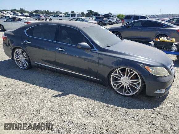 2007 Lexus LS 460 L with VIN JTHGL46F975018422, listed as a Copart auction lot 60941055 with Not provided miles and Clean title. Bid and sale history available at DreamBid. Image 4.