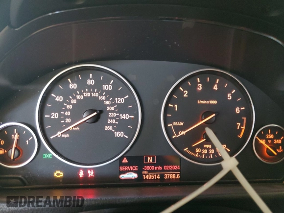 2013 BMW 3 Series 328i with VIN WBA3C1C5XDF440924, listed as a Copart auction lot 52024375 with 149,514 mi miles and Clean Title. Bid and sale history available at carsss.com. Image 9.