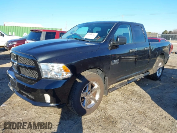 2018 Ram 1500 Express with VIN 1C6RR7FG1JS113902, listed as a IAAI auction lot 41406366 with 97,815 mi miles. Bid and sale history available at carsss.com. Image 2.