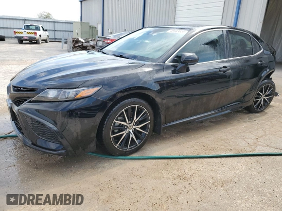 2021 Toyota Camry SE Nightshade with VIN 4T1G11AK7MU581248, listed as a Copart auction lot 46943655 with 78,866 mi miles and Clean Title. Bid and sale history available at DreamBid. Image 1.