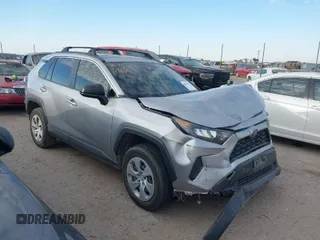 2020 Toyota RAV4 LE with VIN JTMH1RFV4LD044166, listed as a IAAI auction lot 40566121 with 55,856 mi miles. Bid and sale history available at carsss.com. Image 1.
