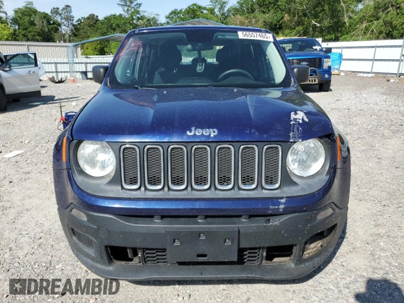2017 Jeep Renegade Sport с VIN ZACCJBAB1HPF99969, выставлен на аукционе Copart как лот 56557465 с пробегом 124 468 миль миль и Списание • Salvage title. История ставок и продаж доступна на DreamBid. Изображение 5.