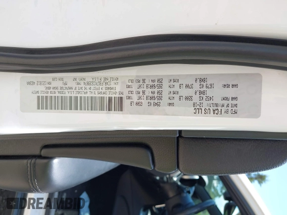 2019 Jeep Grand Cherokee Limited with VIN 1C4RJFBG7KC639074, listed as a IAAI auction lot 42647258 with 96,659 mi miles and . Bid and sale history available at DreamBid. Image 9.