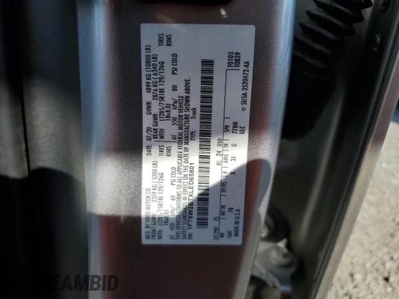 2020 Ford F-250 XL с VIN 1FT8W2BTXLED65801, выставлен на аукционе Copart как лот 61953925 с пробегом Не указан миль и Списание • Salvage title. История ставок и продаж доступна на DreamBid. Изображение 12.