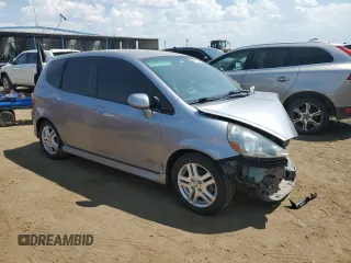 2008 Honda Fit Sport with VIN JHMGD37688S023636, listed as a Copart auction lot 66033104 with 127,496 mi miles and Salvage Title. Bid and sale history available at carsss.com. Image 4.