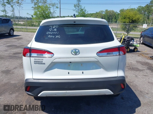 2023 Toyota Corolla Cross L with VIN 7MUAAAAG9PV040481, listed as a IAAI auction lot 42059462 with 8,891 mi miles and . Bid and sale history available at DreamBid. Image 16.