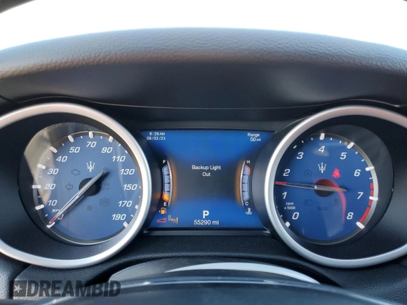 2018 Maserati Ghibli with VIN ZAM57XSA2J1304907, listed as a Copart auction lot 62223863 with 55,290 mi miles. Bid and sale history available at carsss.com. Image 9.