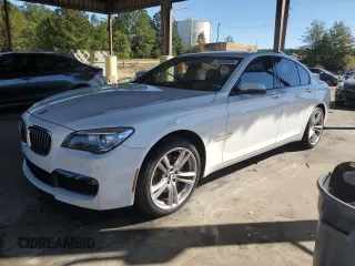 2014 BMW 7 Series 740i with VIN WBAYA6C59ED144122, listed as a Copart auction lot 75059334 with 78,090 mi miles and Salvage Title. Bid and sale history available at carsss.com. Image 1.