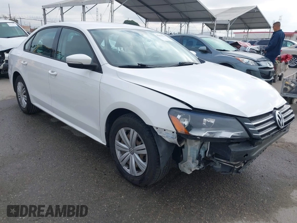 2014 Volkswagen Passat S with VIN 1VWAS7A34EC120855, listed as a IAAI auction lot 42134586 with 61,825 mi miles and . Bid and sale history available at DreamBid. Image 1.