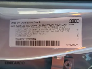 2019 Audi RS 3 z VIN WUABWGFF1KA902152, wystawiony jako Copart lot #88913315 z przebiegiem 46 435 mil mil oraz Szkody całkowita. Historia ofert i sprzedaży dostępna na DreamBid. Obrazek 13.
