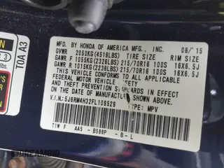 2015 Honda CR-V LX with VIN 5J6RM4H32FL109529, listed as a IAAI auction lot 42056903 with 88,818 mi miles and . Bid and sale history available at DreamBid. Image 9.