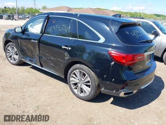 2017 Acura MDX Technology with VIN 5FRYD4H59HB036974, listed as a IAAI auction lot 42356761 with 116,835 mi miles and . Bid and sale history available at DreamBid. Image 3.