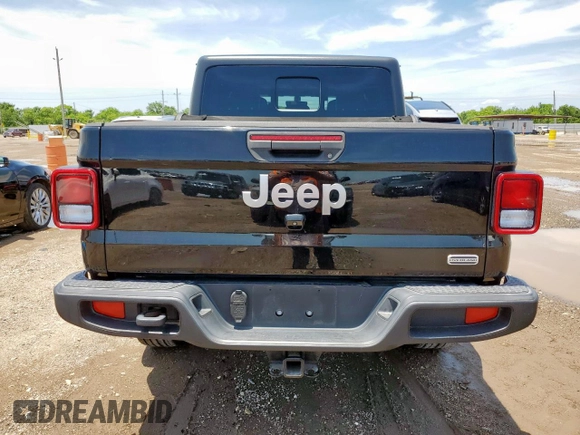 2021 Jeep Gladiator Overland z VIN 1C6HJTFG0ML578410, wystawiony jako Copart lot #58590995 z przebiegiem Nie podano mil oraz Szkoda całkowita • Salvage title. Historia ofert i sprzedaży dostępna na DreamBid. Obrazek 6.