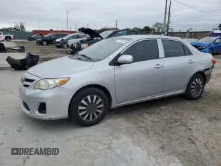 2013 Toyota Corolla L with VIN 2T1BU4EE2DC938098, listed as a Copart auction lot 41742095 with 161,402 mi miles and Salvage Title. Bid and sale history available at carsss.com. Image 1.