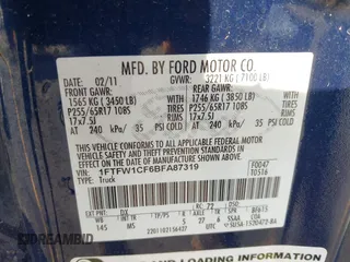 2011 Ford F-150 XL z VIN 1FTFW1CF6BFA87319, wystawiony jako IAAI lot #42449254 z przebiegiem 205 335 mil mil oraz . Historia ofert i sprzedaży dostępna na DreamBid. Obrazek 9.