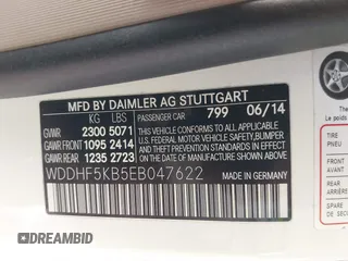 2014 Mercedes-Benz E 350 Sport with VIN WDDHF5KB5EB047622, listed as a IAAI auction lot 41688412 with 96,146 mi miles and . Bid and sale history available at carsss.com. Image 9.