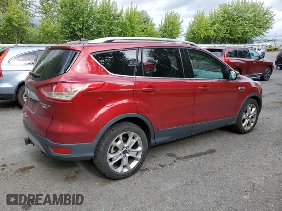 2015 Ford Escape Titanium with VIN 1FMCU9J94FUB92166, listed as a Copart auction lot 61371055 with 96,439 mi miles and Salvage title. Bid and sale history available at DreamBid. Image 3.