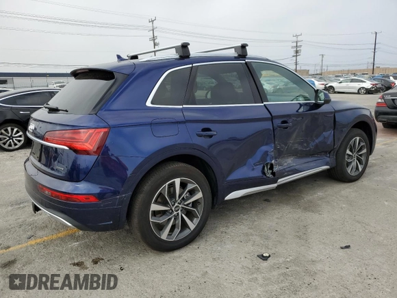 2021 Audi Q5 Premium with VIN WA1AAAFY0M2052401, listed as a Copart auction lot 63466012 with 11,922 mi miles. Bid and sale history available at carsss.com. Image 4.