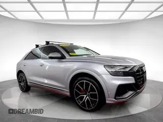 2020 Audi Q8 Premium Plus with VIN WA1EVAF16LD0071XX, listed as a Copart auction lot 42875245 with 47,459 mi miles and Clean Title. Bid and sale history available at carsss.com. Image 1.
