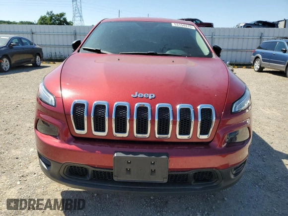 2017 Jeep Cherokee Sport with VIN 1C4PJLAB9HW503404, listed as a Copart auction lot 53154415 with 100,329 mi miles and Salvage title. Bid and sale history available at DreamBid. Image 5.