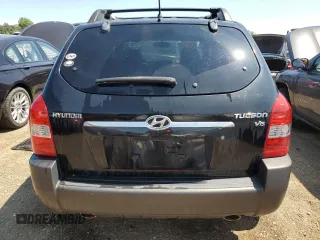 2007 Hyundai Tucson SE with VIN KM8JN12D27U670059, listed as a Copart auction lot 66517934 with 205,893 mi miles and Salvage Title. Bid and sale history available at carsss.com. Image 6.