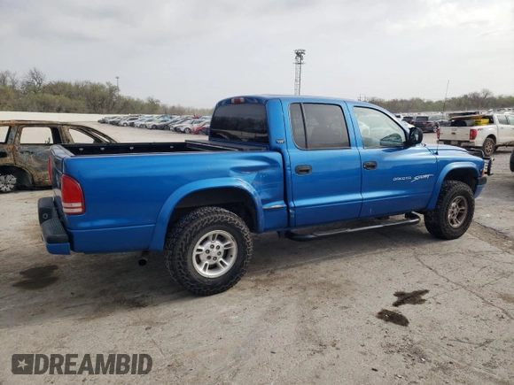 2000 Dodge Dakota Sport with VIN 1B7GG2AN0YS699193, listed as a Copart auction lot 51438325 with 127,106 mi miles and Salvage Title. Bid and sale history available at carsss.com. Image 3.