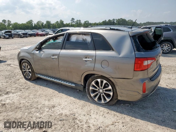 2015 Kia Sorento SX with VIN 5XYKW4A79FG570222, listed as a Copart auction lot 58777605 with 185,242 mi miles and Non repairable. Bid and sale history available at DreamBid. Image 2.