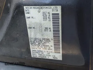 2016 Nissan Altima SR with VIN 1N4AL3AP6GC274181, listed as a IAAI auction lot 41822882 with 113,641 mi miles and . Bid and sale history available at carsss.com. Image 9.