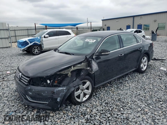 2012 Volkswagen Passat SE with VIN 1VWBP7A35CC037714, listed as a Copart auction lot 52194795 with 77,235 mi miles and Salvage Title. Bid and sale history available at carsss.com. Image 1.