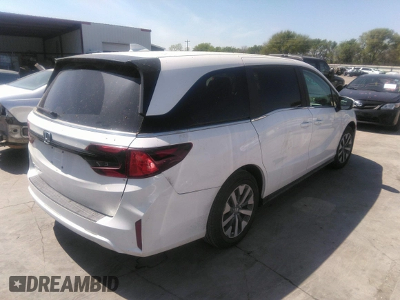 2025 Honda Odyssey EX-L z VIN 5FNRL6H6XSB039158, wystawiony jako IAAI lot #41879492 z przebiegiem 992 mil mil oraz . Historia ofert i sprzedaży dostępna na DreamBid. Obrazek 4.