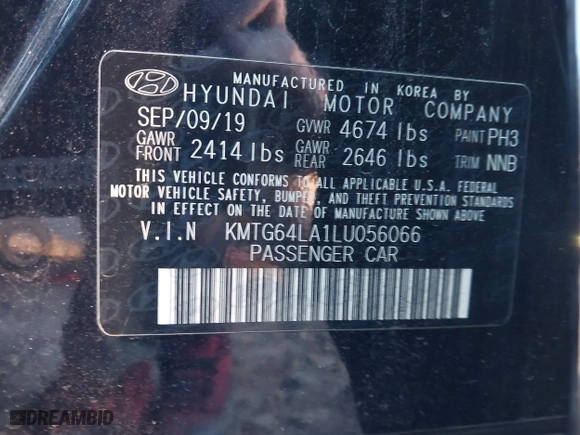 2020 Genesis G70 2.0T with VIN KMTG64LA1LU056066, listed as a IAAI auction lot 41139287 with 23,727 mi miles. Bid and sale history available at carsss.com. Image 9.