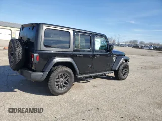 2024 Jeep Wrangler Sport S with VIN 1C4PJXDG0RW260789, listed as a Copart auction lot 49603305 with 4,125 mi miles and Salvage Title. Bid and sale history available at DreamBid. Image 3.