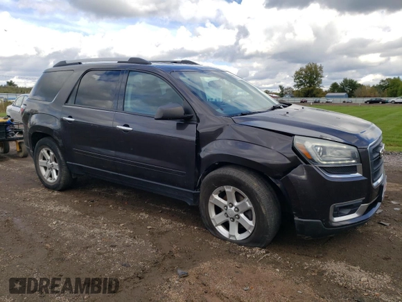2015 GMC Acadia SLE with VIN 1GKKRNED7FJ199241, listed as a Copart auction lot 76112694 with 130,180 mi miles and Salvage Title. Bid and sale history available at DreamBid. Image 4.