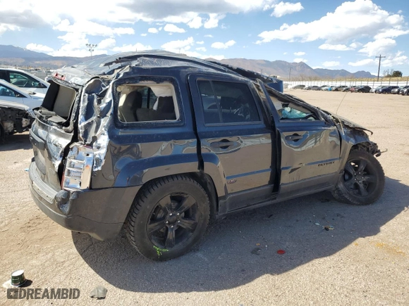 2014 Jeep Patriot Altitude with VIN 1C4NJPBA5ED691141, listed as a Copart auction lot 50811095 with 0 mi miles and Salvage Title. Bid and sale history available at carsss.com. Image 3.