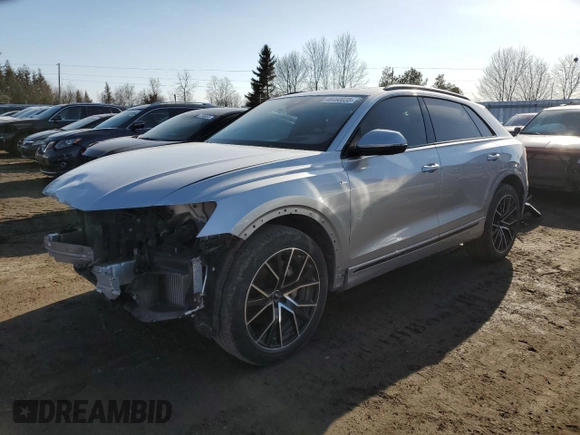 2019 Audi Q8 Prestige with VIN WA1FVAF13KD036479, listed as a Copart auction lot 46460035 with 121,107 mi miles and Salvage title. Bid and sale history available at DreamBid. Image 1.