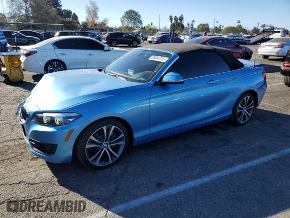 2018 BMW 2 Series 230i with VIN WBA2M7C5XJVA97368, listed as a Copart auction lot 88564715 with 30,298 mi miles and Salvage Title. Bid and sale history available at carsss.com. Image 1.