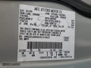 2005 Mercury Mountaineer with VIN 4M2ZU66K65UJ14621, listed as a Copart auction lot 86559544 with 130,871 mi miles and Salvage Title. Bid and sale history available at carsss.com. Image 13.