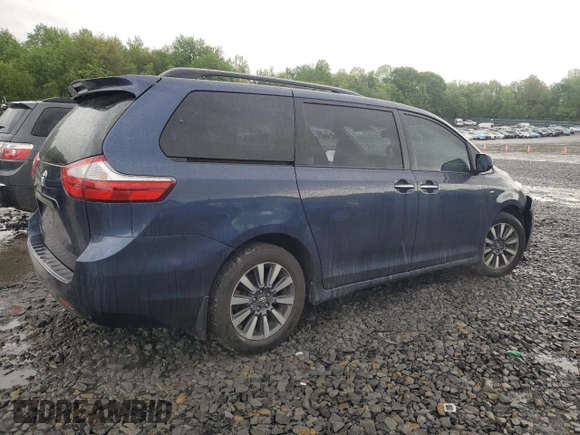 2018 Toyota Sienna XLE with VIN 5TDDZ3DC9JS196337, listed as a Copart auction lot 56890985 with 195,104 mi miles and Salvage title. Bid and sale history available at DreamBid. Image 3.