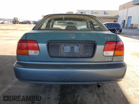 1998 Honda Civic DX with VIN JHMEJ6628WS010348, listed as a Copart auction lot 51292635 with 255,768 mi miles and Salvage Title. Bid and sale history available at carsss.com. Image 6.