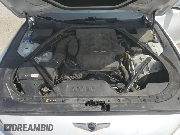 2017 Genesis G80 3.8L with VIN KMHGN4JE4HU177393, listed as a Copart auction lot 60968285 with 74,076 mi miles and Salvage title. Bid and sale history available at DreamBid. Image 11.
