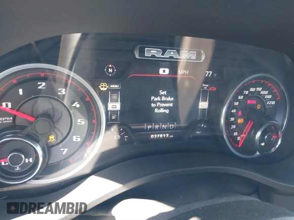 2022 Ram 1500 Big Horn with VIN 1C6SRFFTXNN236241, listed as a IAAI auction lot 41815333 with 37,813 mi miles. Bid and sale history available at carsss.com. Image 15.