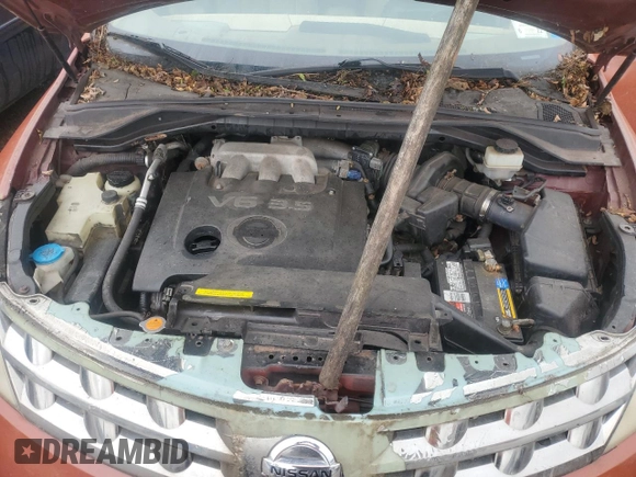 2005 Nissan Murano SL z VIN JN8AZ08W95W441878, wystawiony jako Copart lot #59869955 z przebiegiem 134 850 mil mil oraz Nie do naprawy • Non repairable. Historia ofert i sprzedaży dostępna na DreamBid. Obrazek 12.